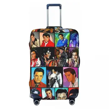 Elvis Presley Tlač Batožiny Prachu, Ochranné Kryty Pružná Vodotesná 18-32inch Kufor Pokrytie Cestovných Príslušenstvo Obrázok