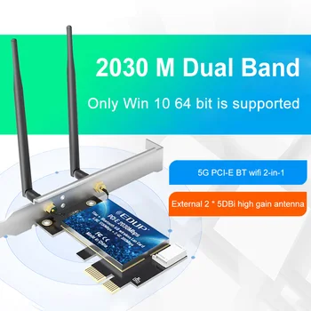 3000Mbps WiFi 6 slot karty PCI-E Sieťová Karta 802.11 ax/ac Dual band 2.4 G/5 ghz Bezdrôtového pripojenia Intel AX 200 PCI Express WiFi Adaptér Bluetooth Obrázok