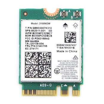 Dvojpásmový Bezdrôtový pre Intel 3168 3168NGW 433Mbps Bluetooth 4.2 802.11 Ac NGFF WiFi Sieťová Karta Obrázok