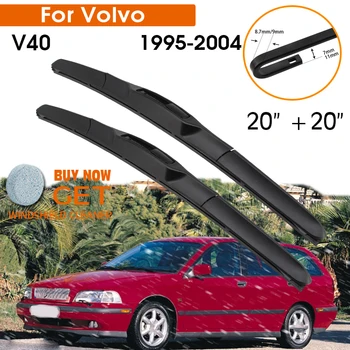 Auto Stierača Volvo V40 1995-2004 čelné Sklo Guma Kremíka Náplň Predné Okno, Stierač 20