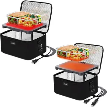 Prenosné Potravín Teplejšie Osobné Prenosný Mini Rúra - 110V Elektrické Vyhrievané Lunch Box pre Prácu a 12V 24V 110V 3-v-1 Auto Jedlo v Teple Obrázok