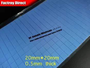 1000x 20 mm*20 mm*0,5 mm Mäkké Silikónové Tepelnej Podložky podložky pre HP DeLL IBM Značky Notebook PC Grafické Karty chladič Prenos Tepla Tesnenie Obrázok