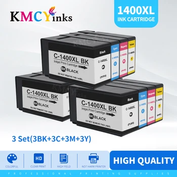 KMCYinks 4Color CHZO-1400XL Kompatibilné Atramentové Kazety Pre Canon MAXIFY MB2340 MB2040 MB2140 MB2740 Plný Atramentu PGI 1400 PGI1400 XL Obrázok