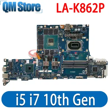 LA-K862P pre Acer Predator PH315-53-71HN Notebook Doska s CPU:I5-10300H I7-10750H GPU:GN20-E5-A1 (RTX3070) 8GB 100% Test Obrázok