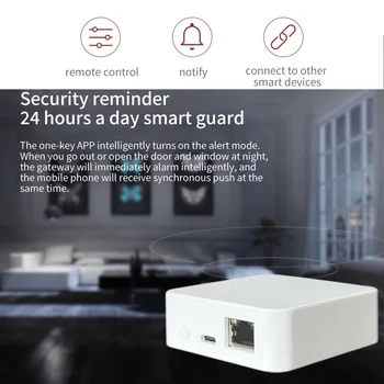 APLIKÁCIU Diaľkové Ovládanie Tuya Zigbee Smart Káblové Bránou Inteligentné Multifunkčné Gateway Security Pripomienka Senzor Prepojenie Al Hlas Obrázok