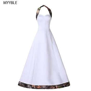 MYYBLE Bealegantom Sexy plavky s uväzovaním za Biele a Kamufláž Svadobné Šaty 2021 Dlho Camo Svadobné Šaty Vestido De Novia Obrázok