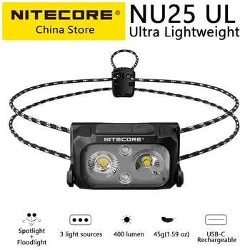 Veľkoobchod Nitecore NU25 400L USB-C Nabíjateľná Svetlomet vstavanú Batériu, 3-Svetlá Zdroj Svetlometu Beží Treking s Batohom Obrázok