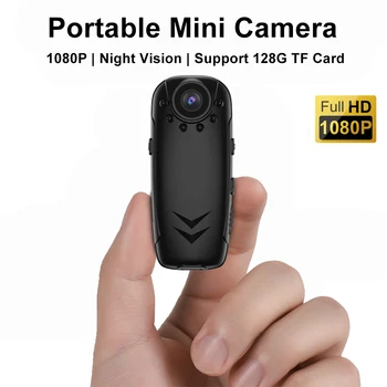 Mini Telo Fotoaparátu Prenosného Action Cam 1080P HD Nočné Videnie Malá Videokamera Bicykli, Požičovňa Športových DV videorekordér DVR Obrázok