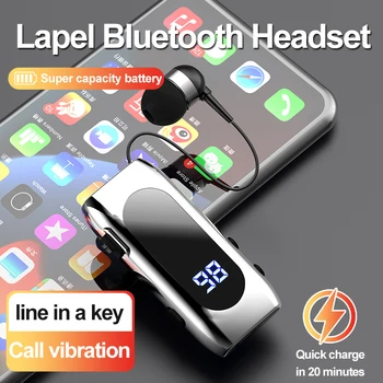 Pôvodné Fineblue K55 Lavalier Business Bluetooth 5.2 Slúchadlá S LED Displejom a Zavolať Pripomienka Vibrácií Bezdrôtové Slúchadlá Obrázok