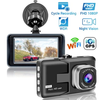 Pomlčka Cam WiFi Full HD 1080P Auta DVR parkovacia Kamera, videorekordér Black Box Nočné Videnie Dashcam Parkovanie Sledovať GPS Tracker Obrázok