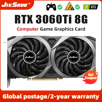 JIESHUO RTX 3060 Ti 8GB GDDR6 Herné Grafická Karta RTX3060TI 8G 256Bit PCI Express 3.0 ×16 GeForce RTX 3060Ti placa de video Obrázok