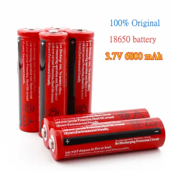 18650Battery 3.7V6800mah Vhodný pre LED Baterka Elektrické Hračky, Elektronické Zariadenia, Nabíjateľná Li-Ion Batéria Veľkoobchod Obrázok