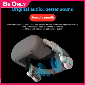Nastaviteľný Dizajn Akustické Chrániče Sluchu Hige Kvalitu Zvuku Redukcia Šumu Slúchadlá, Popruh Na Oculus Quest 2 Hlavou Popruh Slúchadlové Chrániče Sluchu Obrázok