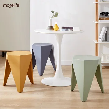 Nordic domácnosť plastové stoličky môžu byť naskladané a uložené pribrala gumy stoličky Jednoduché a moderné jedálenské stoličky Obrázok