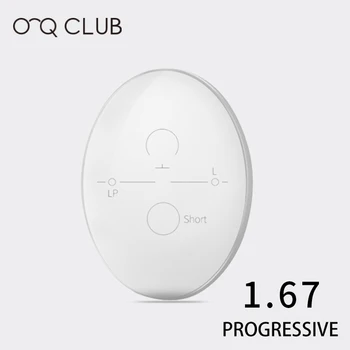 O-Q KLUB 1.67 Progresívna Multifokálna Šošovka Predpis Krátkozrakosť, Ďalekozrakosť Odpor Krátke Uprostred Ďaleko Objektív Obrázok