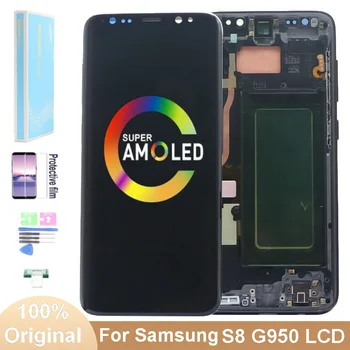 Originálne LCD displej Pre Samsung Galaxy S8 G950 G950F SM-G950FN SM-G950F/DS LCD Displej Dotykový Displej Digitalizátorom. Montáž S Vadou Fram Obrázok