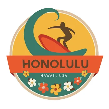11 cm*10 cm, Auto Nálepky, Surfovanie Honolulu na Havaji Nepremokavé Kotúča, Prenosný Kufor Truck Motocykel, Auto Príslušenstvo PVC Obrázok