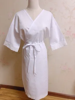 Biela Spodnej Časti Obloženia Čipky Japonské Kimono Yukata Príslušenstvo Ženy, Spodná Bielizeň, Bavlnená Tkanina Intímne Pohodlné Oblečenie Obrázok
