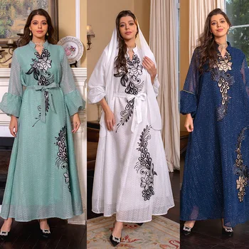 Šaty Večerné Šaty na Strednom Východe Moslimských Žien Nosiť Hot Predaj Nový Riadok Šaty Juhovýchodnej Ázii Dubaj Župan Obrázok