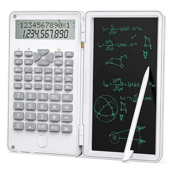 Vedecké Kalkulačky, 12-Miestny, Skladacia Finančné Kalkulačky, LCD Duálny Display stolová Kalkulačka Pre Školského Úradu, Obrázok