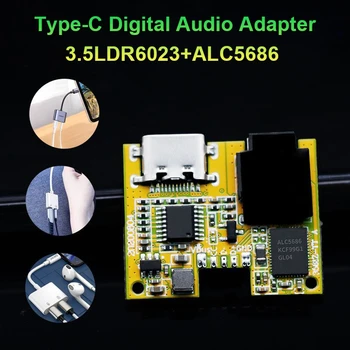 Typ-C Digitálne Audio Adaptér 3.5LDR6023+ALC5686 Počúvanie Piesní Nabíjania 2 In1 Digitálny Audio Dekódovanie Rada PCBA Modul Obrázok