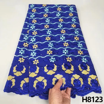 HFX Nový Švajčiarsky francúzsky Perforované Čipky Textílie 2023 kvalitné Africkej Nigérii 100% Bavlna Čipky textílie žien Veľkosť 5 Obrázok