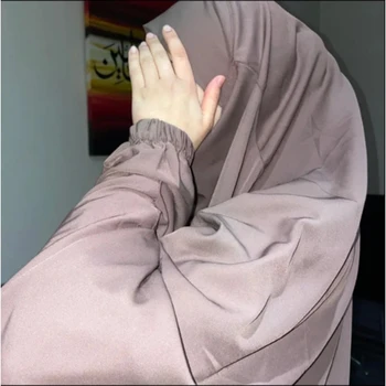 Eid Kapucňou Moslimských Žien Hidžáb Oblečenie Úplné Pokrytie Ramadánu Šaty Islamské Oblečenie Niqab Moslimské Oblečenie Dámske Abayas Modlitba Odev Obrázok