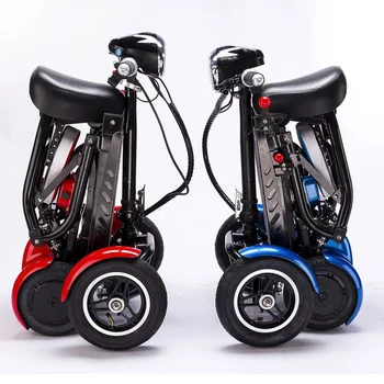 zvýšenie skladacia ideálny na cestovanie transformer 4 kolies elektrický skladací mobility scooter, vhodný aj pre starších cestovanie Obrázok