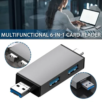 USB 3.0 Čítačka Kariet USB-K Micro SD TF OTG Smart Pamäť Adaptér pre Notebook Jemné Spracovanie a Dobrý Výkon, Jednoduché Použitie Šedá Obrázok