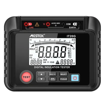 mestek IT20G Auto Rozsah Digital AC DC napätia meranie Izolačného Odporu Testery Meter Megohmmeter Megger Voltmeter Obrázok