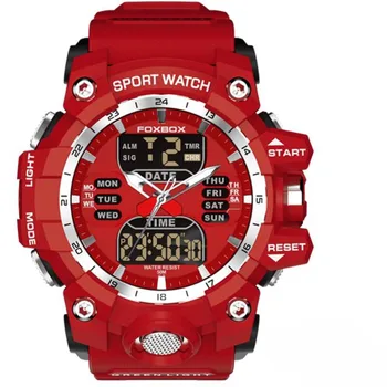 Elektrické hodinky pre mužov Nové vojenské pánske hodinky Luxusné športové čas budenia náramkové hodinky Vodotesné quartz hodiny digitálne mužské hodinky Obrázok