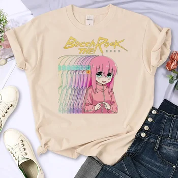 Bocchi Rock t shirt ženy anime comic Tee dievča y2k 2000s oblečenie Obrázok