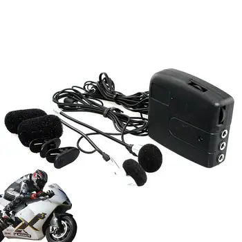 Motocykel Walkie Talkie Motocykel Headset S Mikrofónom Handsfree Motorke Headset S Nezávislé Ovládanie Hlasitosti Prepínanie MP3 Obrázok