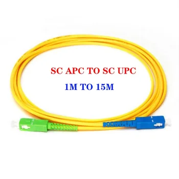 50PCS SC/APCUPC Simplex 3.0 mm PVC Optický Jumper Kábel Jednom Režime Rozšírenie Patch Kábel 1M 2M 3M Obrázok
