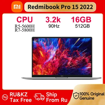 Xiao Redmibook Pro 15 2022 Notebook 15.6 palce 3.2 K 90Hz PC Počítač AMD Ryzen R7 6800H RTX2050 GDDR6 16GB 512 gb diskom SSD Mi Notebook Obrázok