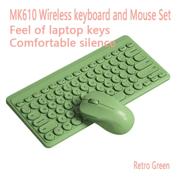MK610 Bezdrôtovej Klávesnice a Myši Nastaviť Notebook Externý USB Klávesnice, Myši Home Office Prenosné Obrázok