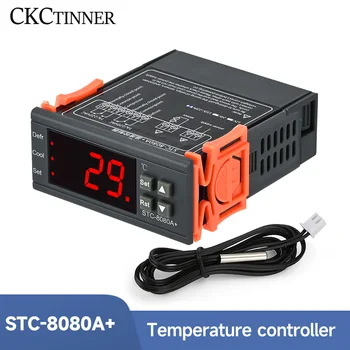 STC-8080A+ LED Digitálny Termostat Regulátor Teploty Thermoregulator Relé Kúrenie Chladenie pre Inkubátor AC 110-220V NTC Obrázok