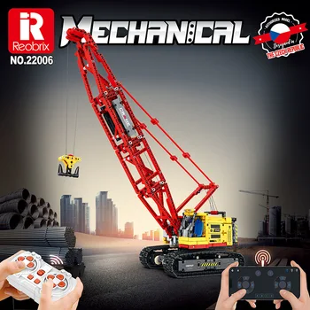 Reobrix22006 technológie stavebným montáž diaľkové ovládanie inžinierstva vozidla crawler elektrický žeriav model logická hračka Obrázok