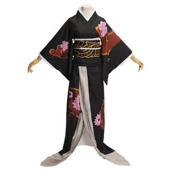 Brdwn Démon Vrah Kimetsu č Yaiba Dámske Crossdresser Kibutsuji Muzan Cosplay Kostým Kendo Kimono Oblek Obrázok