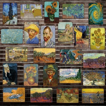 [ Mike86 ] Vincent van Gogh Kovov Cín Prihlásiť Stenu Doska Plagát, hviezdna noc kaviareň Maľovanie Vianočných Dekorácií Umenie FG-520 Obrázok