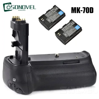 MK-70 D Vertikálne Battery Grip Držiak s 2x LP-E6 Batéria Pre Canon EOS 70 D 80D DSLR Fotoaparátu, ako BG-E14 Obrázok
