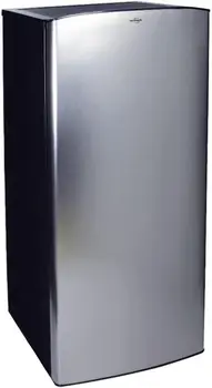 Ocele Kompaktný Chladnička s Mrazničkou, 6.2 cu ft (176L), Strieborná/Čierna, Úsporné Ploché Späť, 0.9 cu ft (25.5 L) Mrazničkou, Tvrdené G Obrázok
