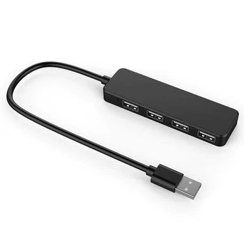 4 Porty USB 2.0 Hub pre Rozšírenie Splitter Adaptér pre Notebook PC Počítač Nabíjačky Obrázok