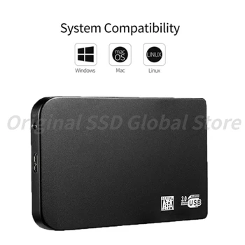 Externý Solid State Drive 2 TB Portable SSD Typ-C, USB 3.0 Mass Storage Vysokej Rýchlosti 256TB Externý Pevný Disk pre Prenosné počítače Mac Obrázok