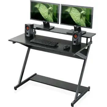 2023 nový Počítačový Stôl s Stojana Monitora, Stolný Štúdium Písací Stôl Stanici s Hutch pre Kancelárie a Domáce CD310001WB Obrázok