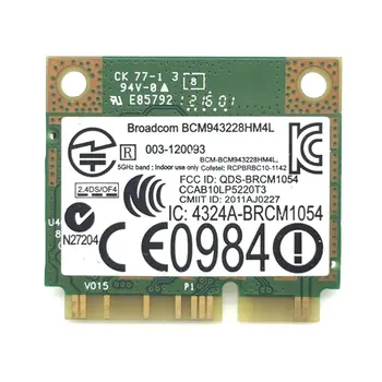 Dual Band 300Mbps BCM943228HMB 4.0 802.11 a/b/g/n Bezdrôtová Karta Wifi Half Mini PCI-E Notebook Wlan 2,4 Ghz, 5 ghz Adaptér Obrázok