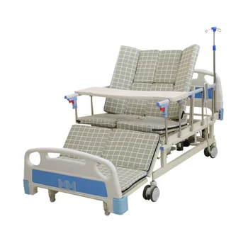 elektrické multi-function nemocničné lôžko ocele Ošetrovateľskej Nemocničné Lôžko Pre Pacientov nemocnice posteľ s commode zdravotníckych zariadení Obrázok