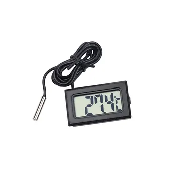Mini LCD Auto Digitálny Teplomer Vlhkomer Teplota Krytý Vonkajší Snímač Teploty Vlhkosti Meter Rozchod Nástrojov Obrázok