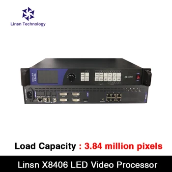 Linsn X8406 Video Procesor nosnosť 3.84 miliónov pixelov, všetko v jednom LED Displej Regulátora s Linsn Obdržaní Karty Obrázok