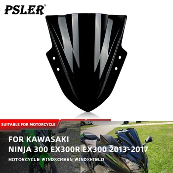 Motocykel Čelné sklo čelné Sklo Kapotáže Double Bubble veterný štítok Obrazovky Pre Kawasaki Ninja 300 EX300R EX300 roky 2013-2017 Obrázok